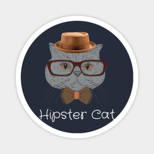 Hipster Cat Magnet